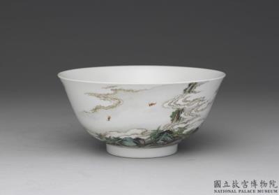 图片[3]-Bowl with bats and landscape in falangcai painted enamels, Qing dynasty, Yongzheng reign (1723-1735)-China Archive
